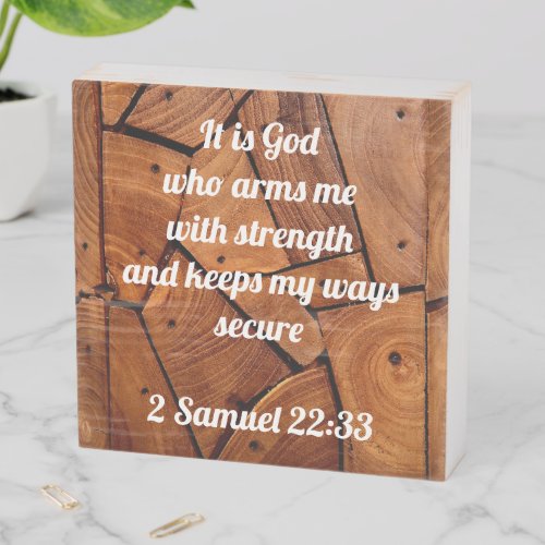 2 Samuel 2233 birch wood box sign