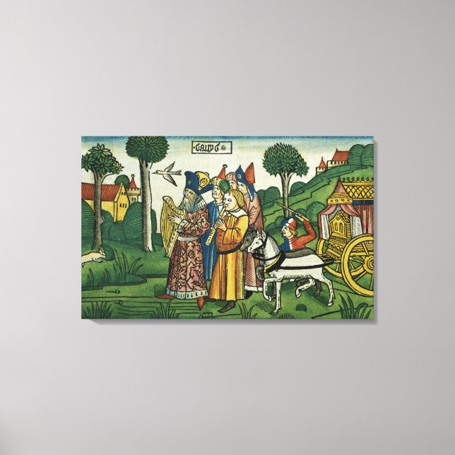 2 Samuel 6 1-5 David brings the Ark to Jerusalem, Canvas Print (Front)