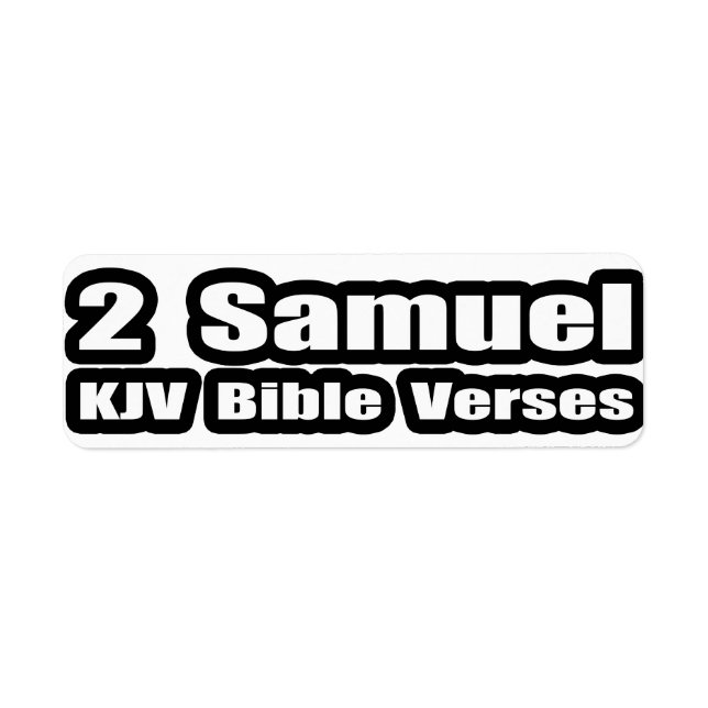 2 Samuel KJV Bible Verses Label (Front)
