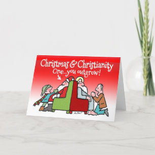 2 SANTAS: One we outgrow! - Thank You Card