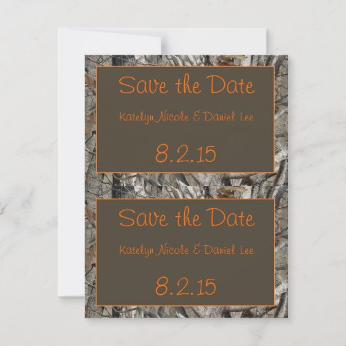 2 Save-the-Date Camo Cards