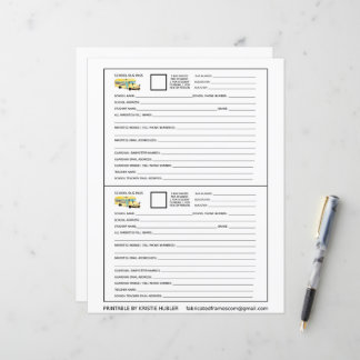 2 School Bus Passes For Students & Pick Up Person