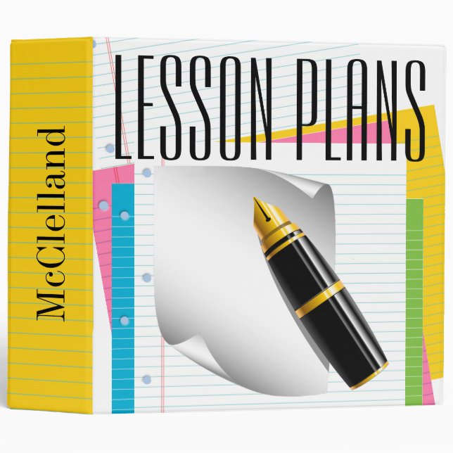 2 School Teacher Binder - See Back (Front/Spine)