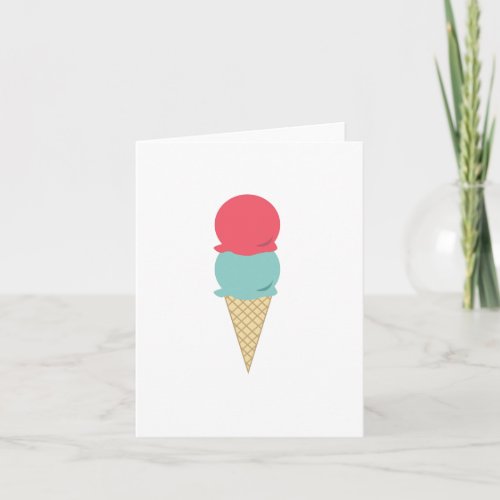 2 Scoops Of Ice Cream Note Cards