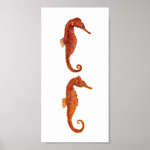 2 Seahorses Poster