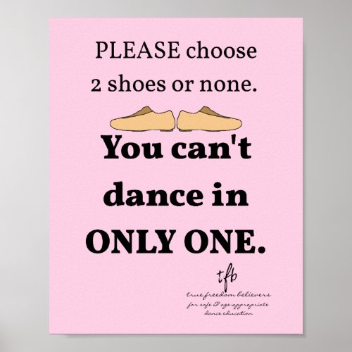 2 Shoes or None Dance Studio Poster