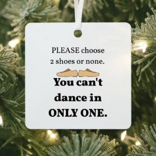 2 Shoes or None White Metal Ornament