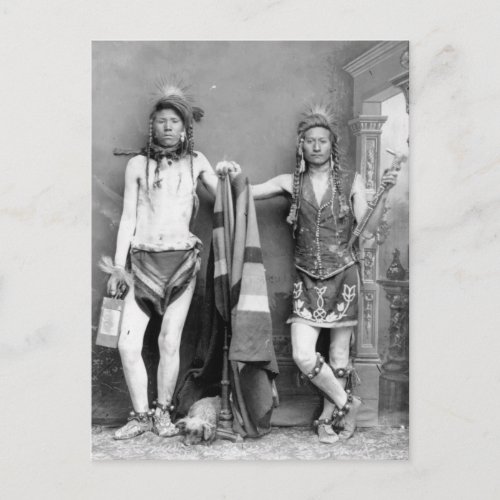 2 Shoshone Men Postcard