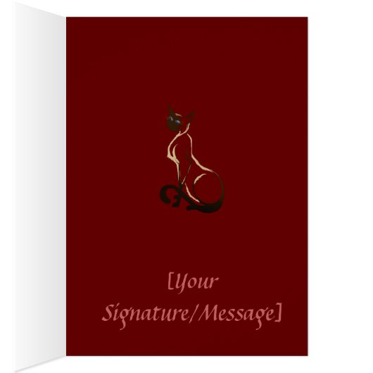 2 Siamese Kitties Card (Inside (Right))