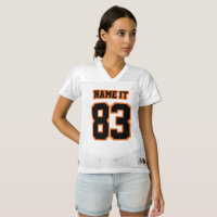 Front LIGHT PINK WHITE Womens Football Jersey Zazzle