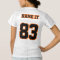 2 Side BLACK ORANGE WHITE Womens Football Jersey