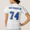 2 Side BLUE GREY WHITE Womens Football Jersey
