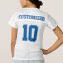 2 Side BLUE SILVER WHITE Womens Football Jersey