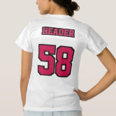 Front LIGHT PINK WHITE Womens Football Jersey Zazzle