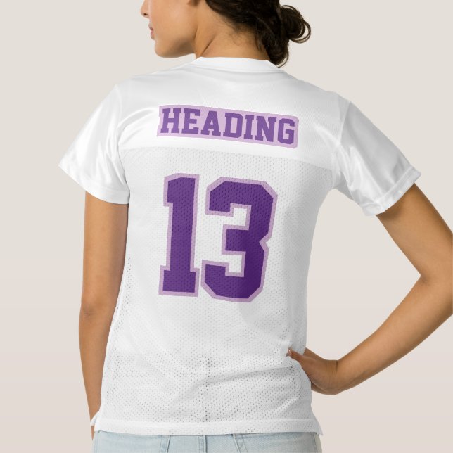2 Side DARK PURPLE LIGHT PURPLE WH Womens Jersey (Back)