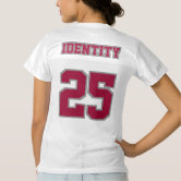 Custom Personalized Name Number Jersey for Women - Ladies Relaxed Fit Mesh Football Jersey | Personalized Black/White Tops from Customized Girl