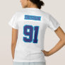 2 Side NAVY BLUE WHITE Womens Football Jersey