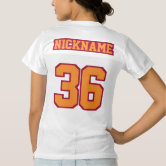 orange and white football jersey