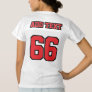 2 Side RED BLACK WHITE Womens Football Jersey