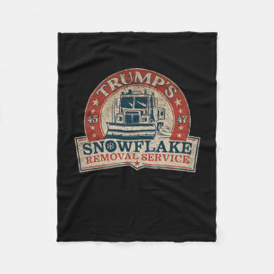 2 Side Trump's Snowflake Removal Service Funny Tru Fleece Blanket