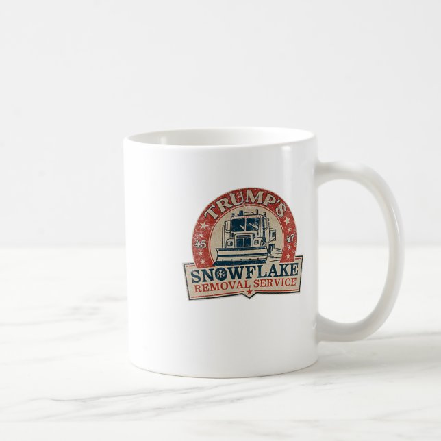 2 Side Trumps Snowflake Removal Service Funny Trum Coffee Mug (Right)