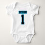 2 Side WHITE BLACK BLUE Tutu Football Babywear Baby Bodysuit