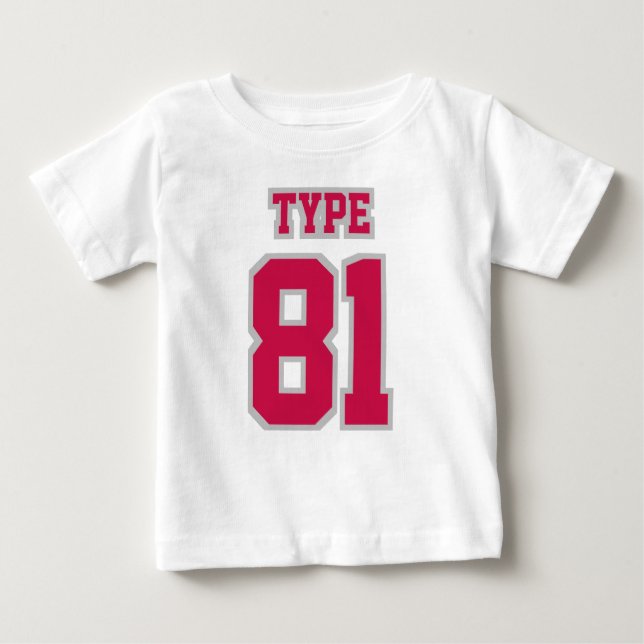 2 Side WHITE CRIMSON SILVER Football Crewneck Baby T-Shirt (Front)