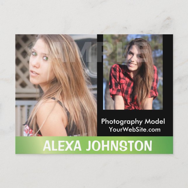2-Sided Actor & Model Headshot Comp Postcard (Front)