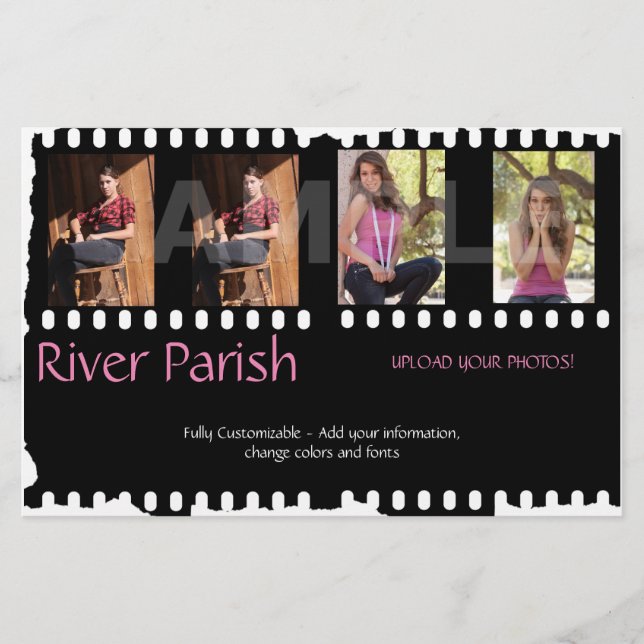 2 sided Affordable Actor Headshot Card Flyer (Front)