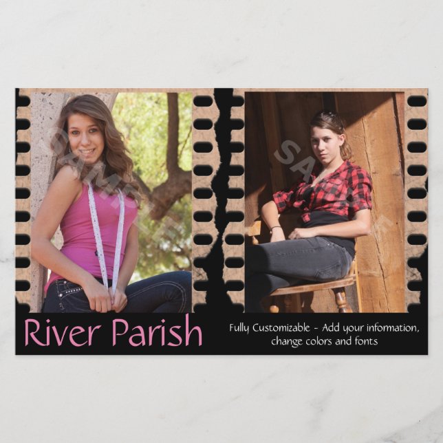 2- Sided Affordable Actor Model Comp Cards Flyer (Front)