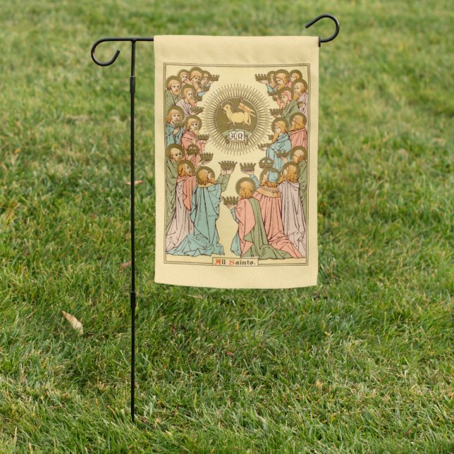 2-sided All Saints (RLS 19) Garden Flag (In SItu)