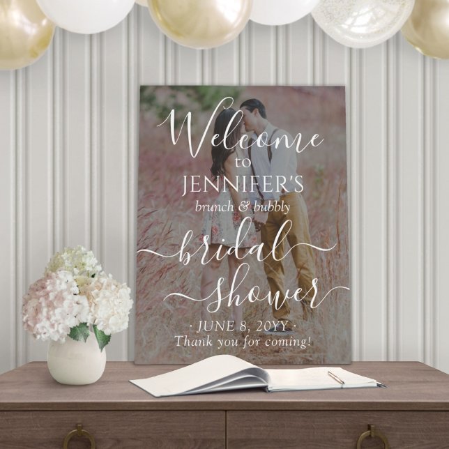 2 Sided Any Theme Bridal Shower Photo & White Text Foam Board (Creator Uploaded)