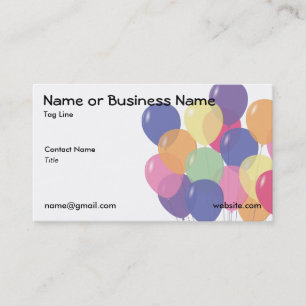 2 Sided Balloon Business Card