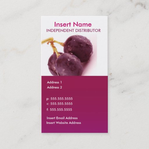 Customizable 2-Sided Business Card (Grapes)