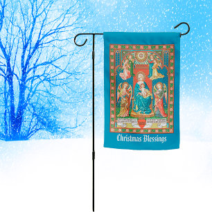 2-sided BVM & Christ Child Christmas Blessings Garden Flag