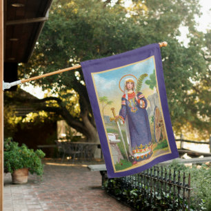 2-sided Catherine of Alexandria in Egyptian Dress House Flag