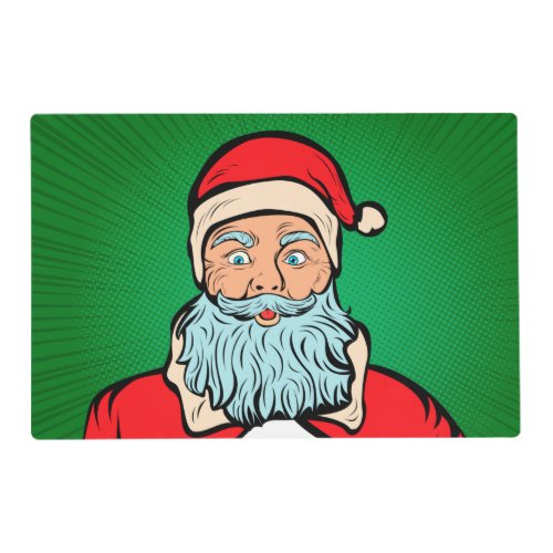 2_sided Comic Book Santa Claus  Tree Placemat