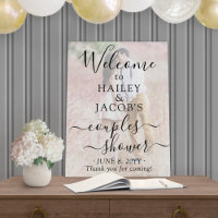2 Sided Couples Wedding Shower Two Photo Welcome