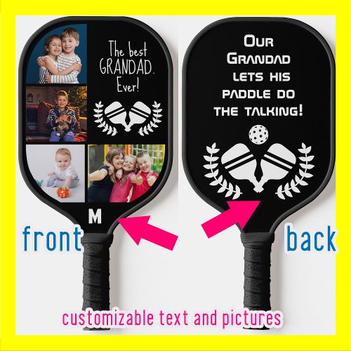  2_sided Custom text and photo Pickleball Paddle