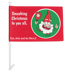 🎅🤶2 sided customizable Christmas pickleball Car Flag