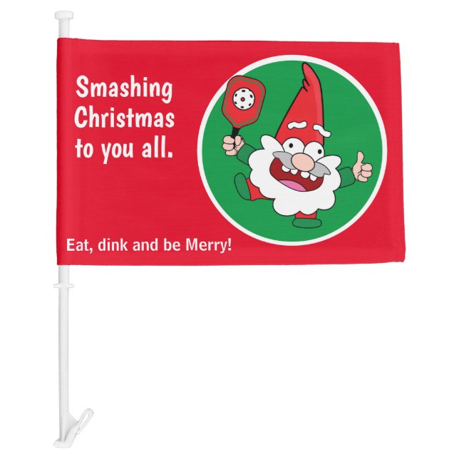🎅🤶2 sided customizable  Christmas pickleball Car Flag (Front)