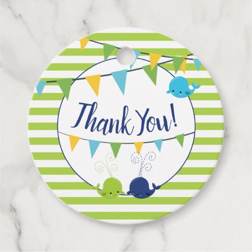 2_Sided Cute Baby Whales Baby Shower Thank You Favor Tags