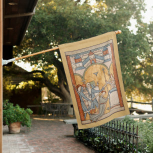 2-sided Early Martyrdom of St Thomas Becket in Art House Flag