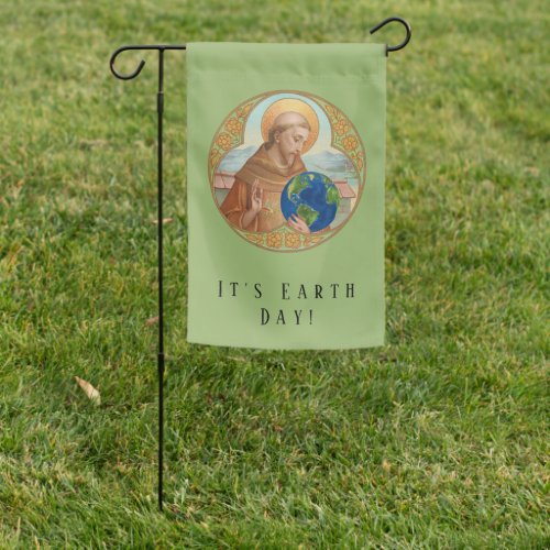 2_sided Earth Day  St Francis of Assisi Garden Flag