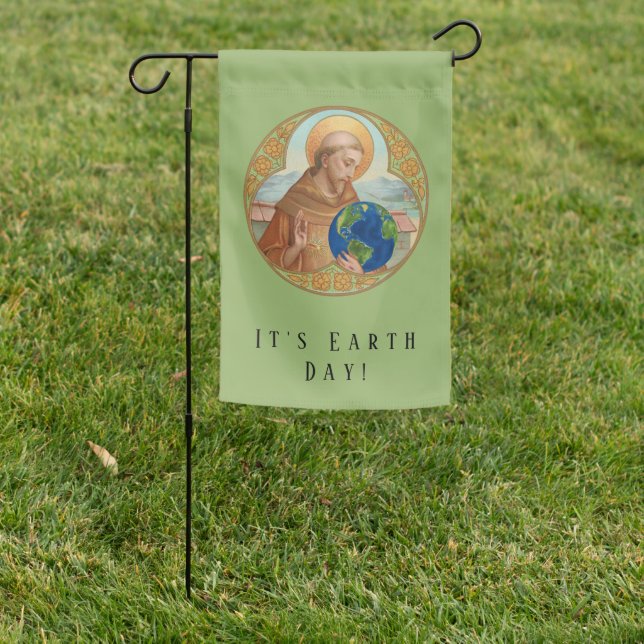 2-sided Earth Day & St. Francis of Assisi Garden Flag (In SItu)
