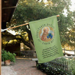 2-sided Earth Day & St. Francis of Assisi House Flag