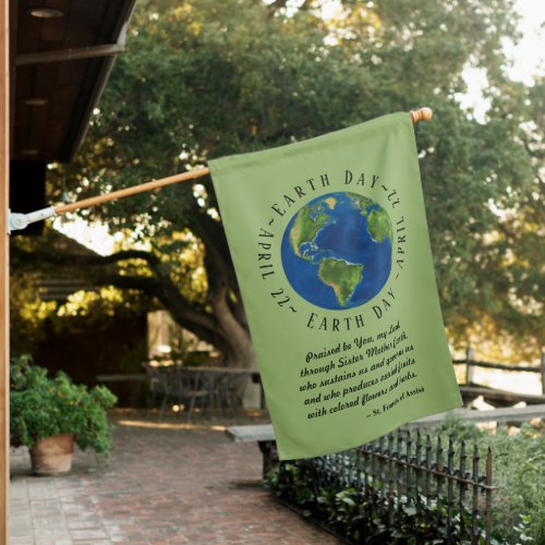 2_sided Earth Day  St Francis Quote Garden Flag