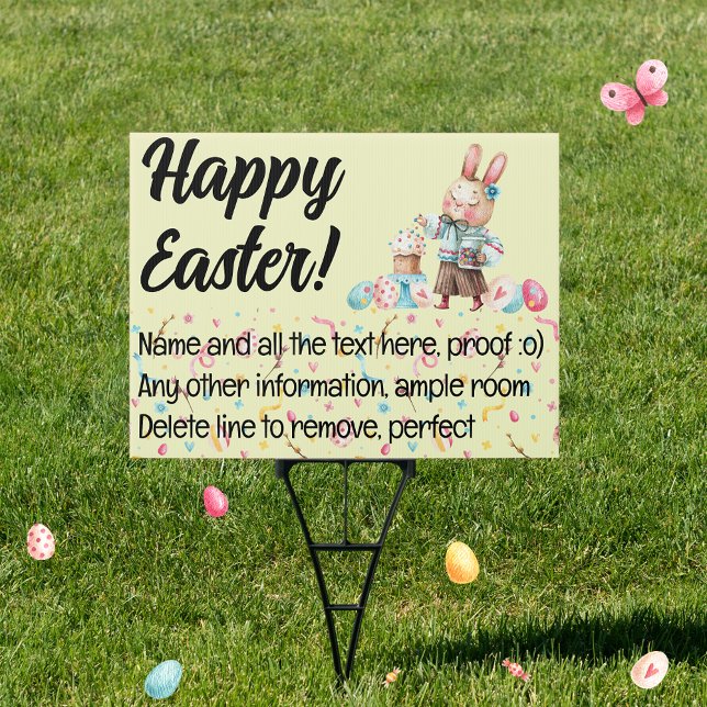 2-Sided Easter-Spring 18x24 Party Yard Sign (Creator Uploaded)