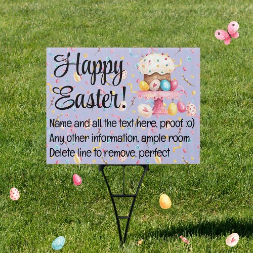2_Sided Easter_Spring 18x24 Party Yard Sign