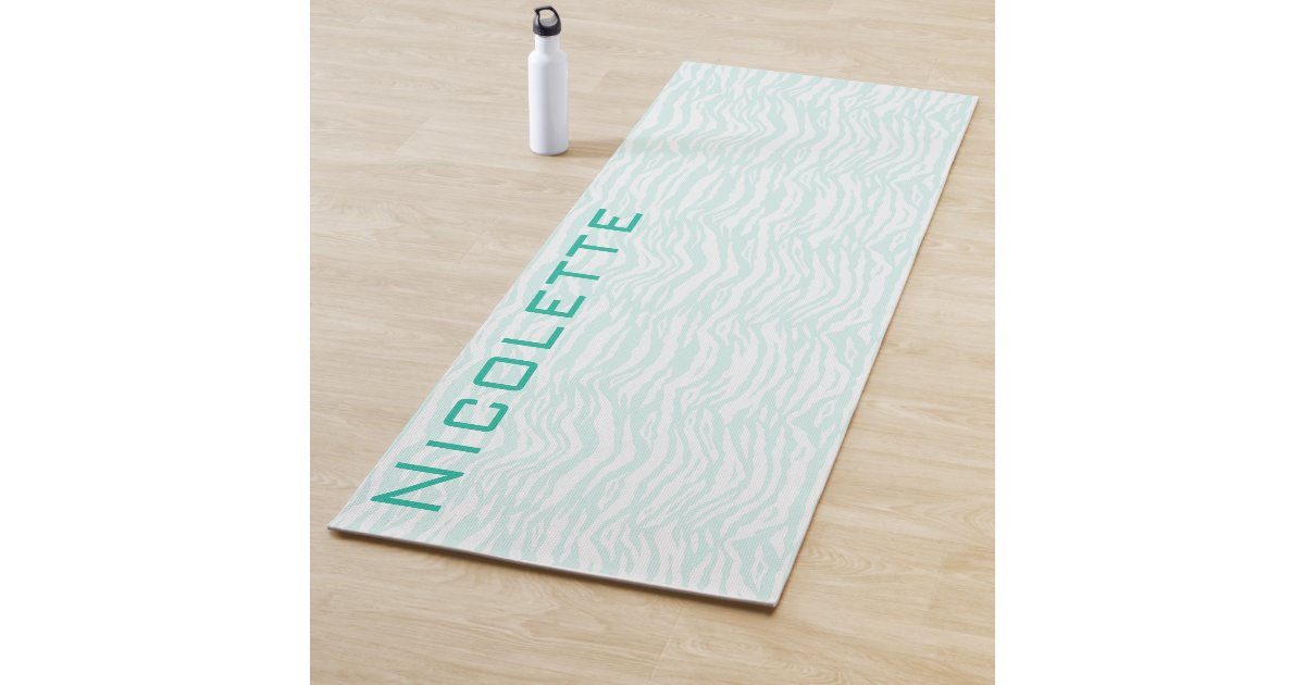 Neo Mint Beautiful Mandala Personalized Boho Yoga Mat, Zazzle